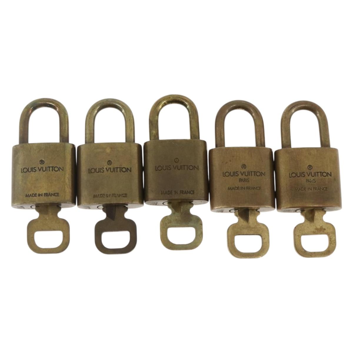 LOUIS VUITTON Padlock 5 Set Padlock metal Gold LV Auth 167110