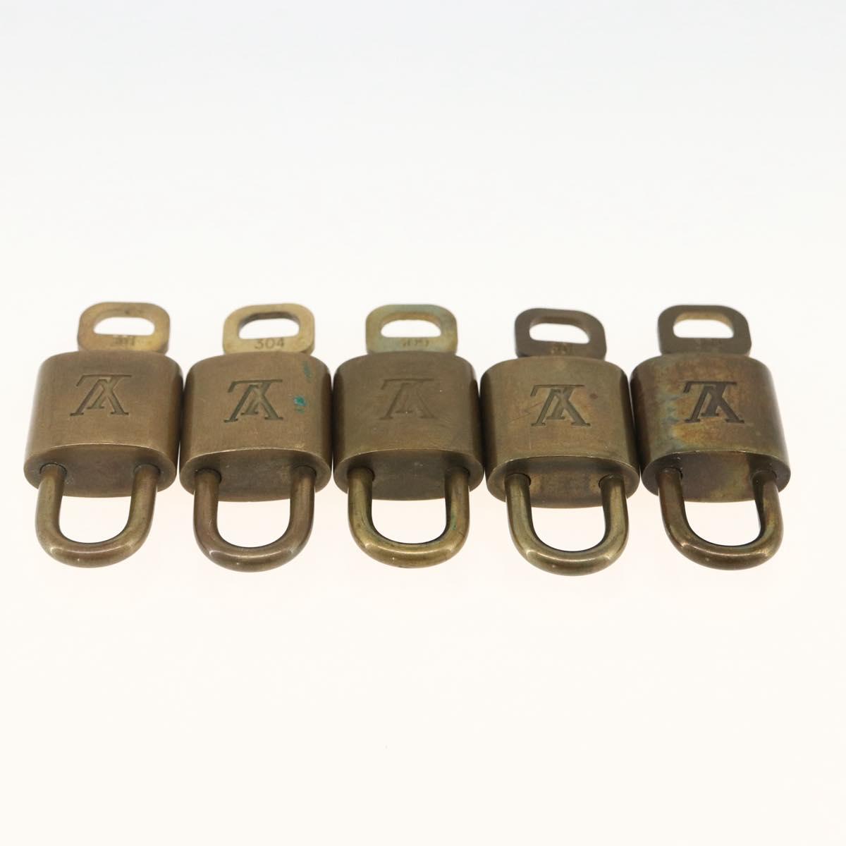 LOUIS VUITTON Padlock 5 Set Padlock metal Gold LV Auth 167110