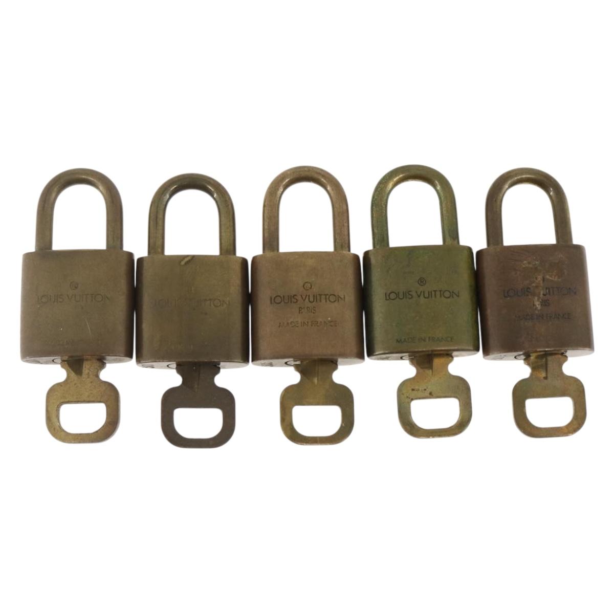 LOUIS VUITTON Padlock 5 Set Padlock metal Gold LV Auth 167111