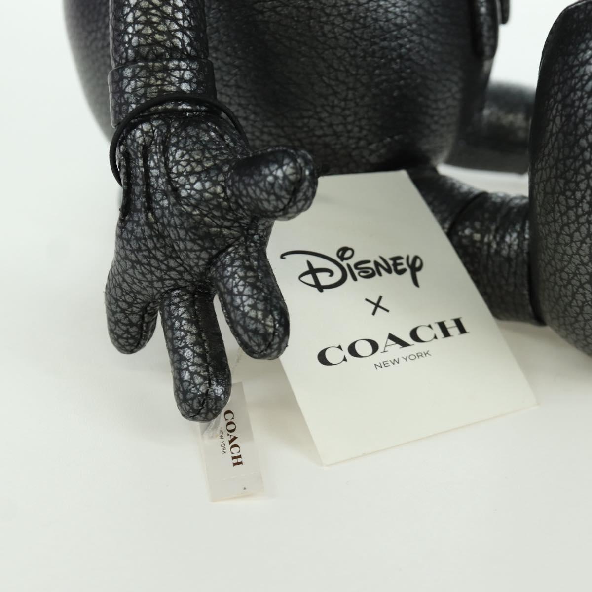 Coach Disney Mickey Stuffed Leather Black Auth 167116M