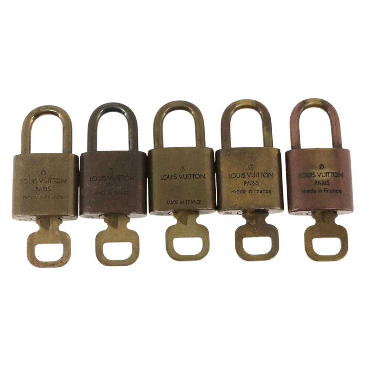 LOUIS VUITTON Padlock 5 Set Padlock metal Gold LV Auth 167122