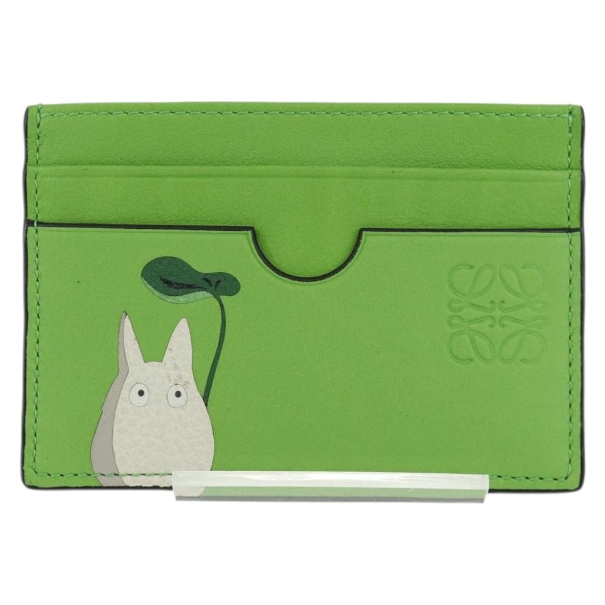 LOEWE Ã Ghibli Little Totoro My Neighbor Totoro Card Case Leather Auth 167134SM