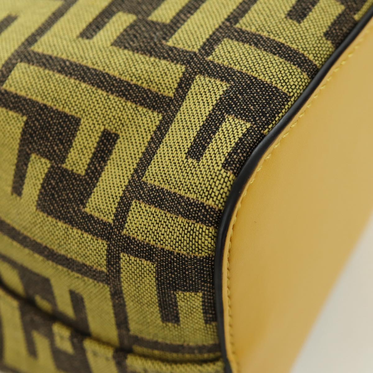 FENDI x FRGMT x POKÉMON Zucca Canvas Shoulder Bag 2way Yellow Auth 167139SM