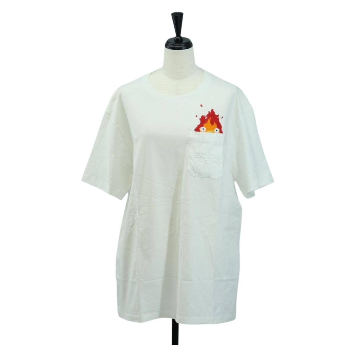 LOEWE Ã Studio Ghibli Howl's Moving Castle Calcifer T Shirt Cotton Auth 167141M
