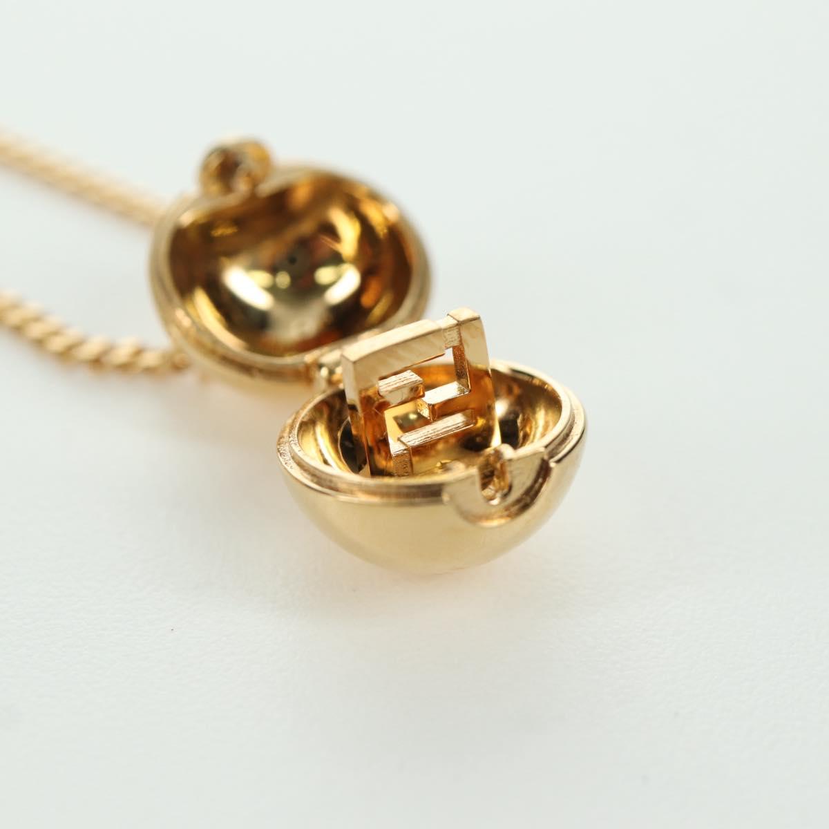 FENDI FENDI x FRGMT x POKÉMON Pok Ball Necklace metal Gold Tone Auth 167144SM