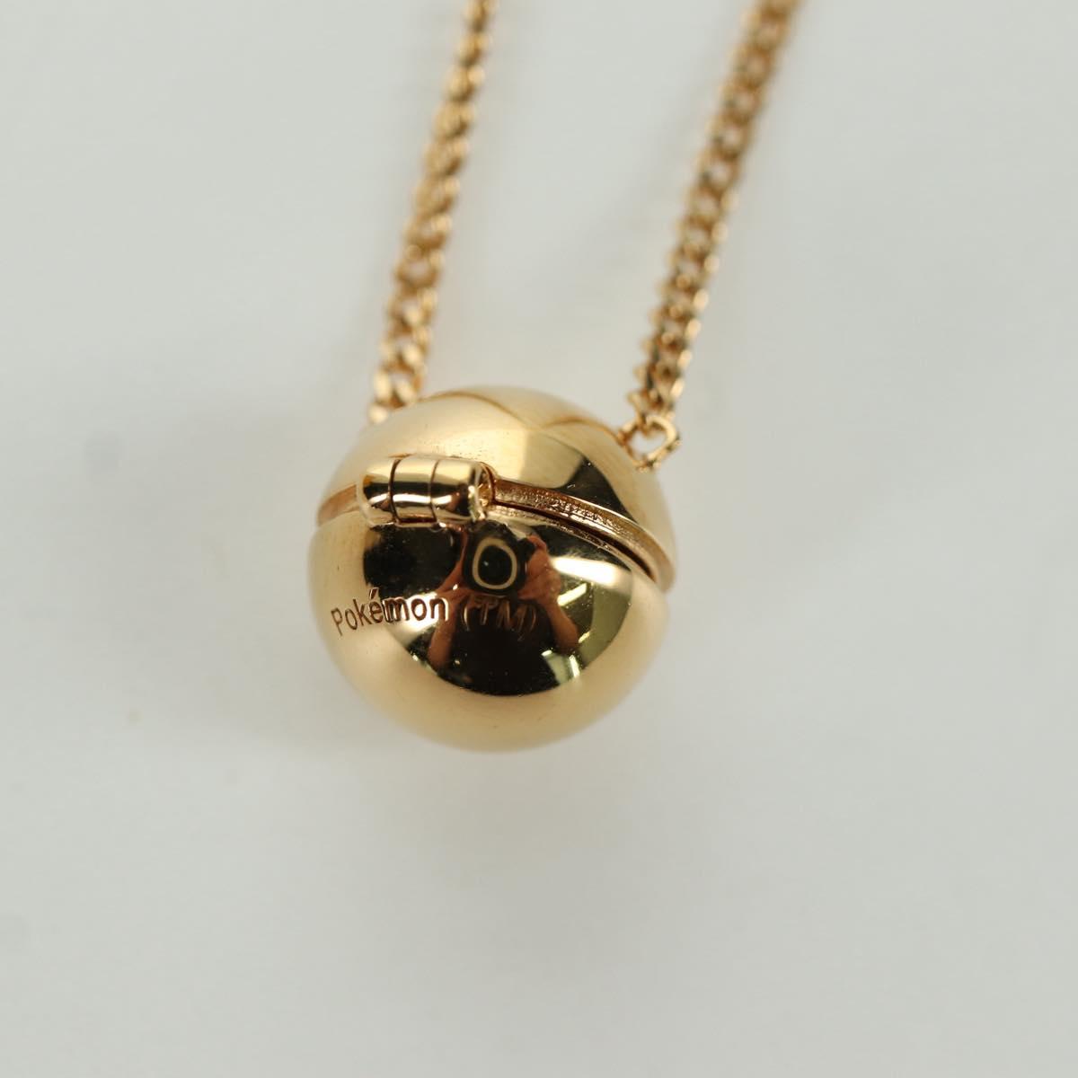 FENDI FENDI x FRGMT x POKÉMON Pok Ball Necklace metal Gold Tone Auth 167144SM