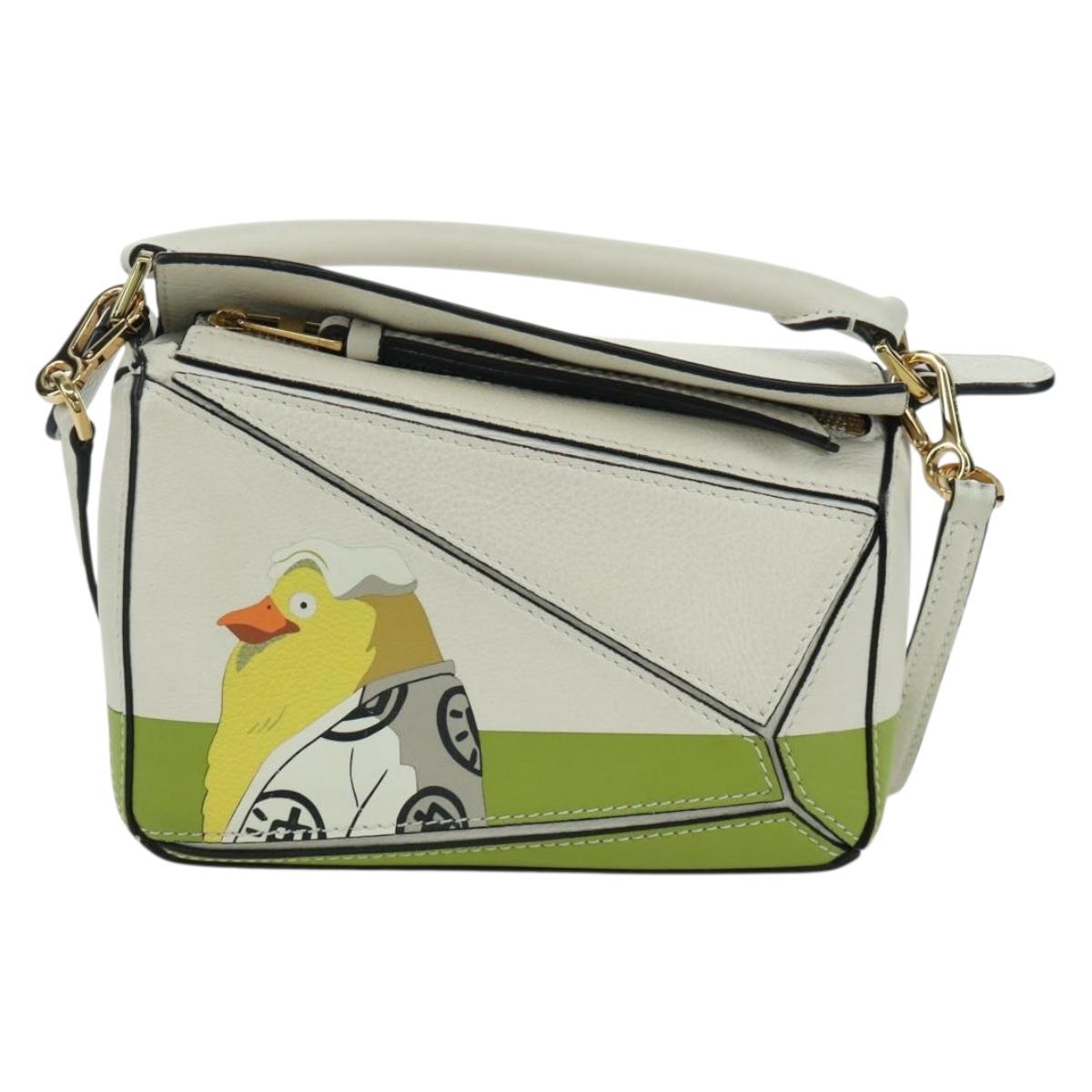 LOEWE × Ghibli Spirited Away Puzzle Bag Mini Ootori Sama Leather Auth 167145SM