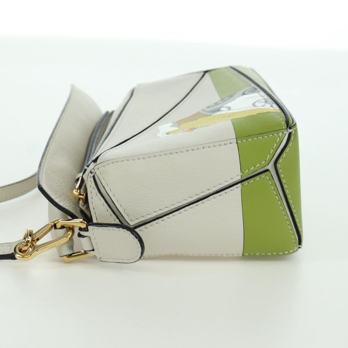 LOEWE × Ghibli Spirited Away Puzzle Bag Mini Ootori Sama Leather Auth 167145SM