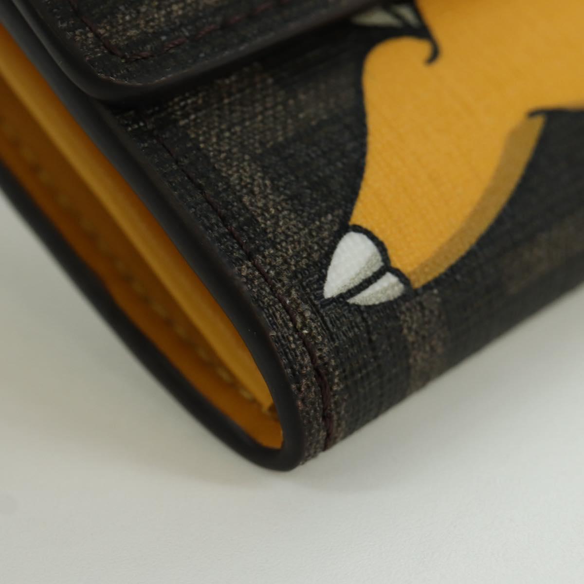 FENDI x FRGMT x POKÉMON Zucca Canvas Chain Wallet Dragon Bag Black Auth 167149SM