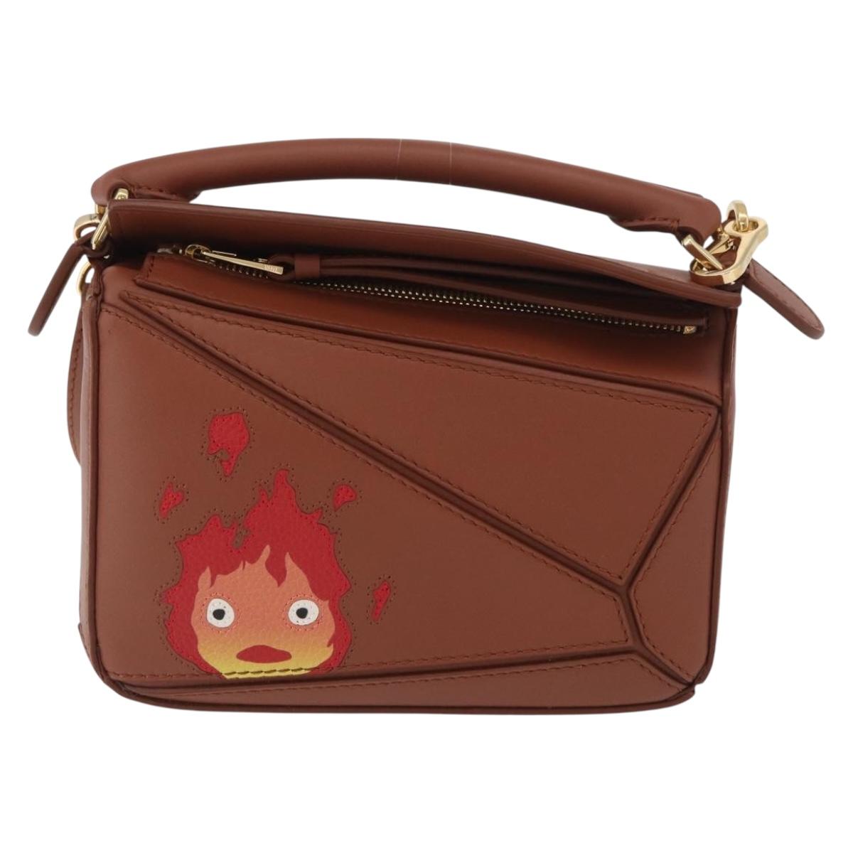LOEWE Ã Studio Ghibli Calcifer Puzzle Bag Mini Bag Leather 2way Auth 167156SM