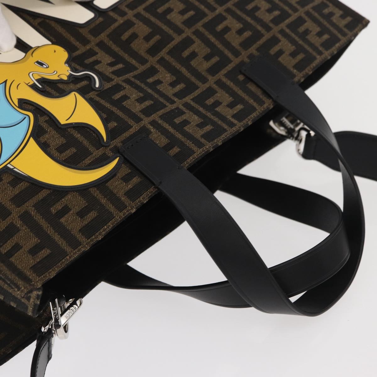 FENDI x FRGMT x POKÉMON Zucca Canvas Dragonfly Bag 2way Black Auth 167165SAM