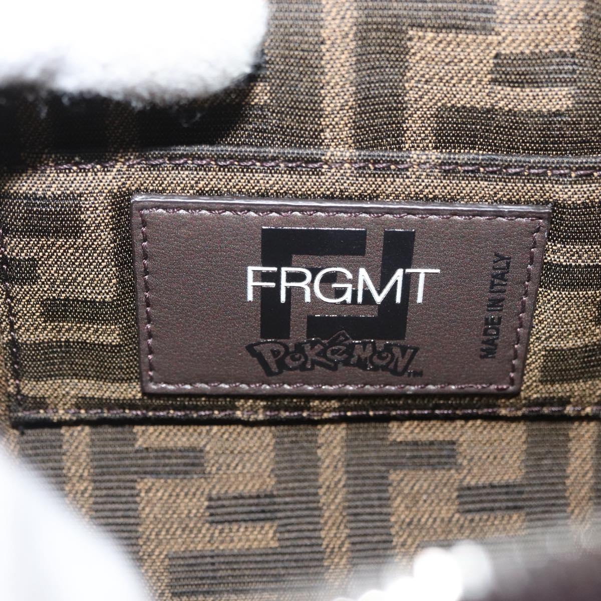 FENDI x FRGMT x POKÉMON Zucca Canvas Dragonite Bag 2way Black Auth 167166SM