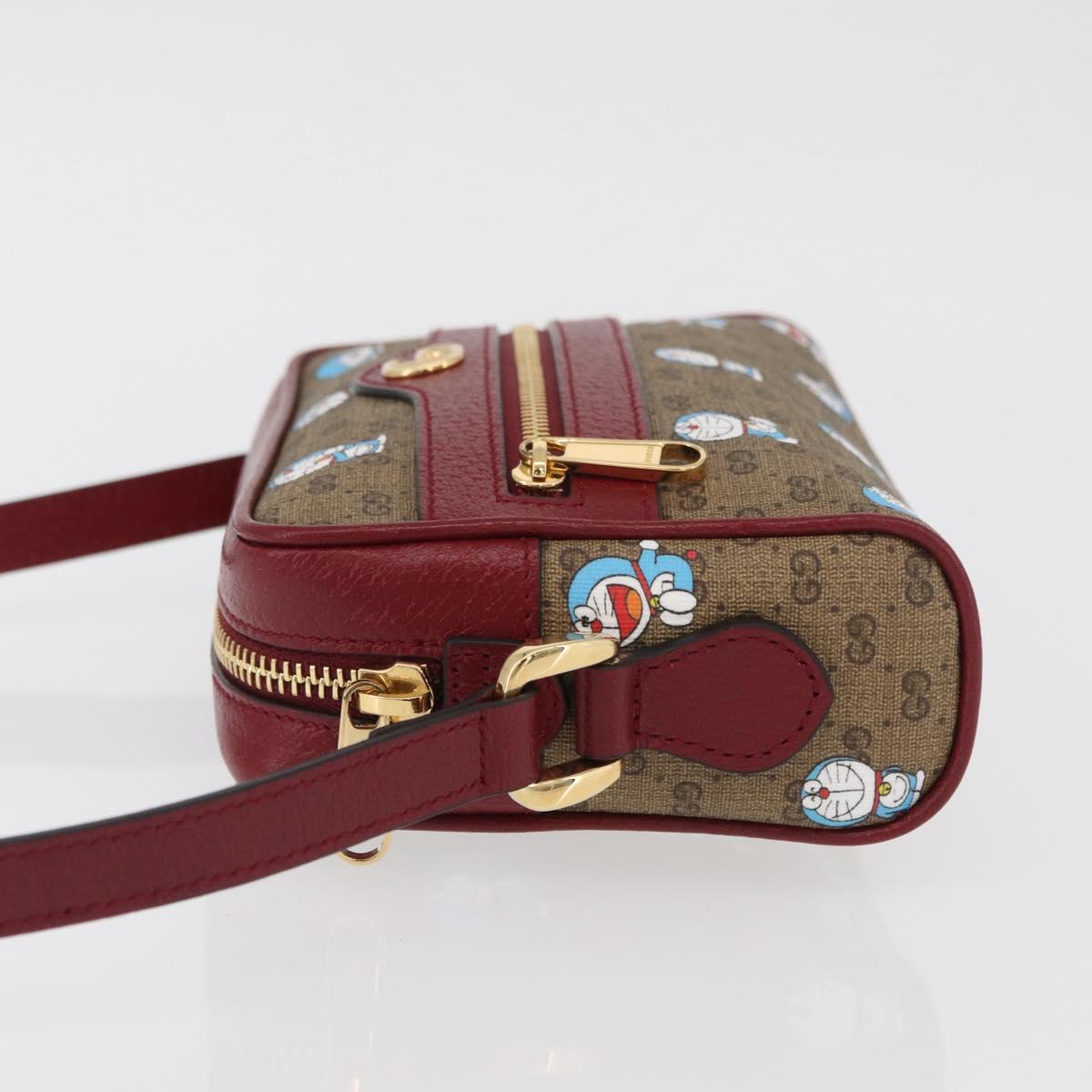 GUCCI Micro GG Supreme Doraemon x Fujiko-Pro Bag PVC Beige 647784 Auth 167167SM