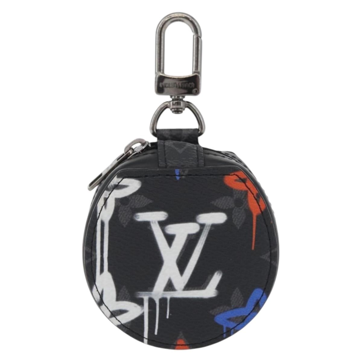 LOUIS VUITTON Monogram Eclipse Etui Earphones Earphone Case GI0844 Auth 167170M