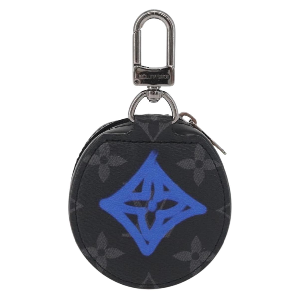 LOUIS VUITTON Monogram Eclipse Etui Earphones Earphone Case GI0844 Auth 167170M