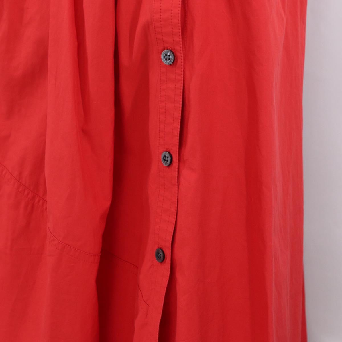 LOUIS VUITTON One Piece Cotton Red LV Auth 167171A