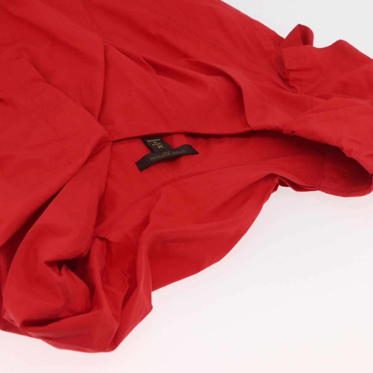 LOUIS VUITTON One Piece Cotton Red LV Auth 167171A