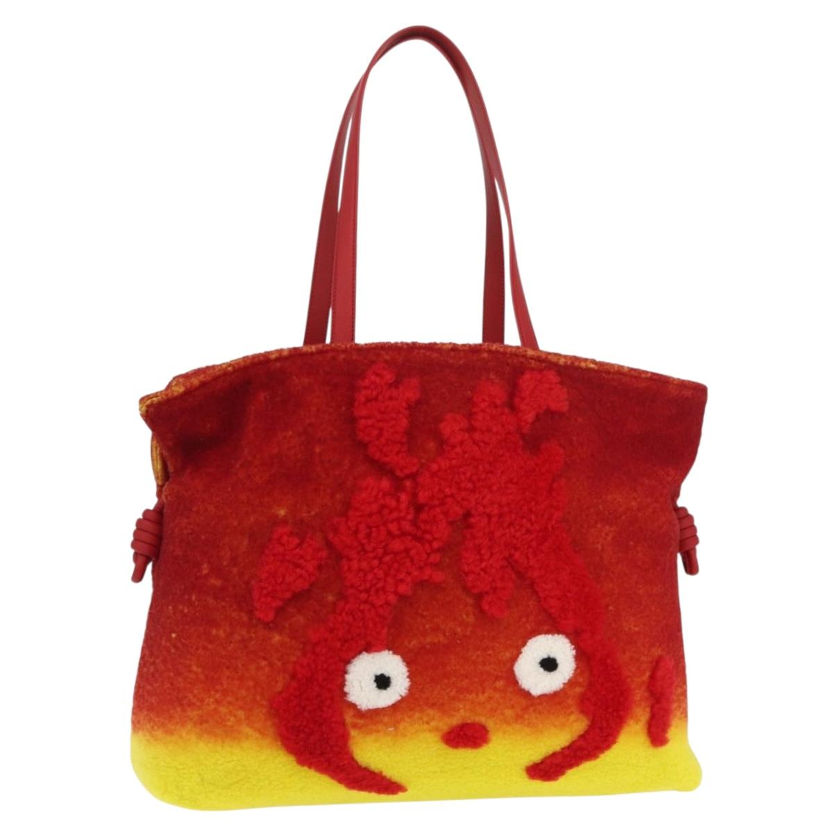 LOEWE Ã Studio Ghibli Howl's Moving Castle Flamenco Clutch XL Red Auth 167173SM