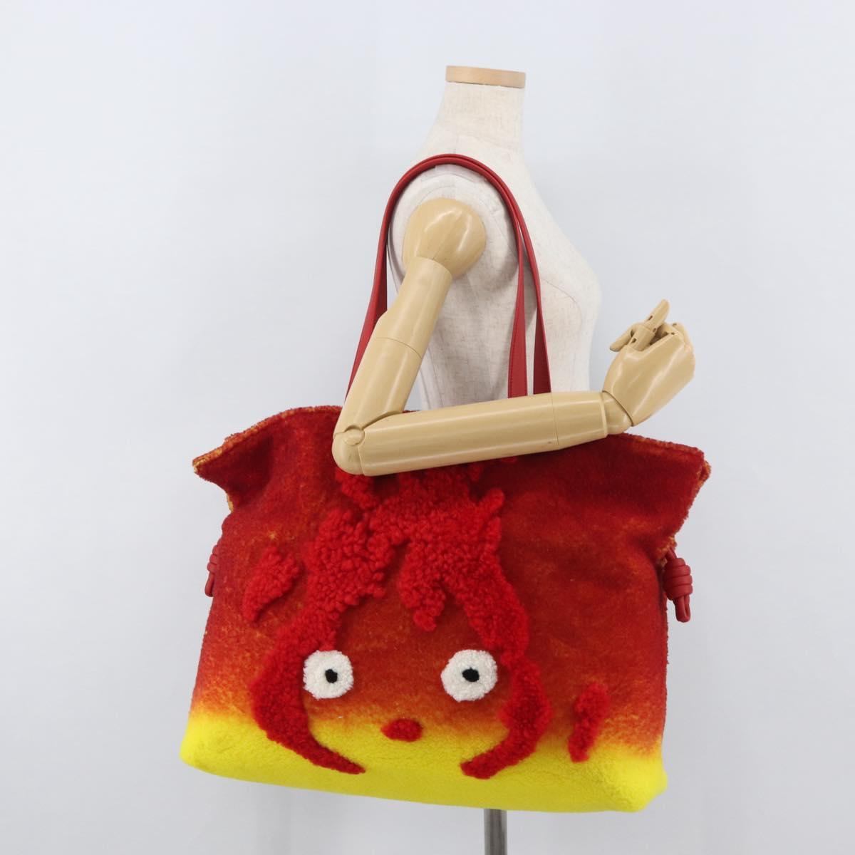 LOEWE Ã Studio Ghibli Howl's Moving Castle Flamenco Clutch XL Red Auth 167173SM