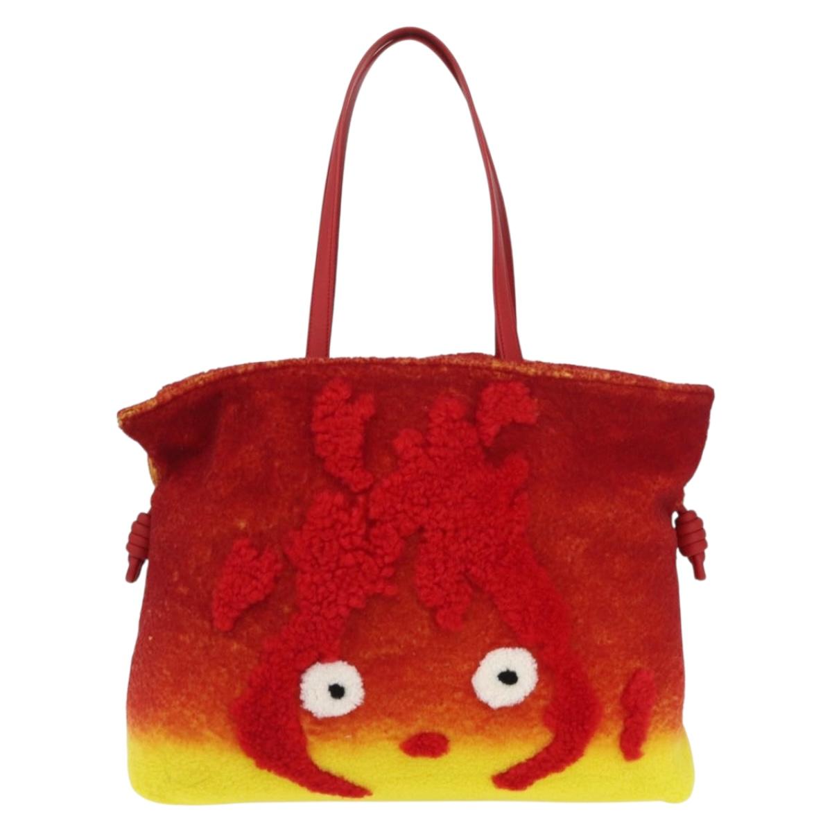 LOEWE Ã Studio Ghibli Howl's Moving Castle Flamenco Clutch XL Red Auth 167173SM