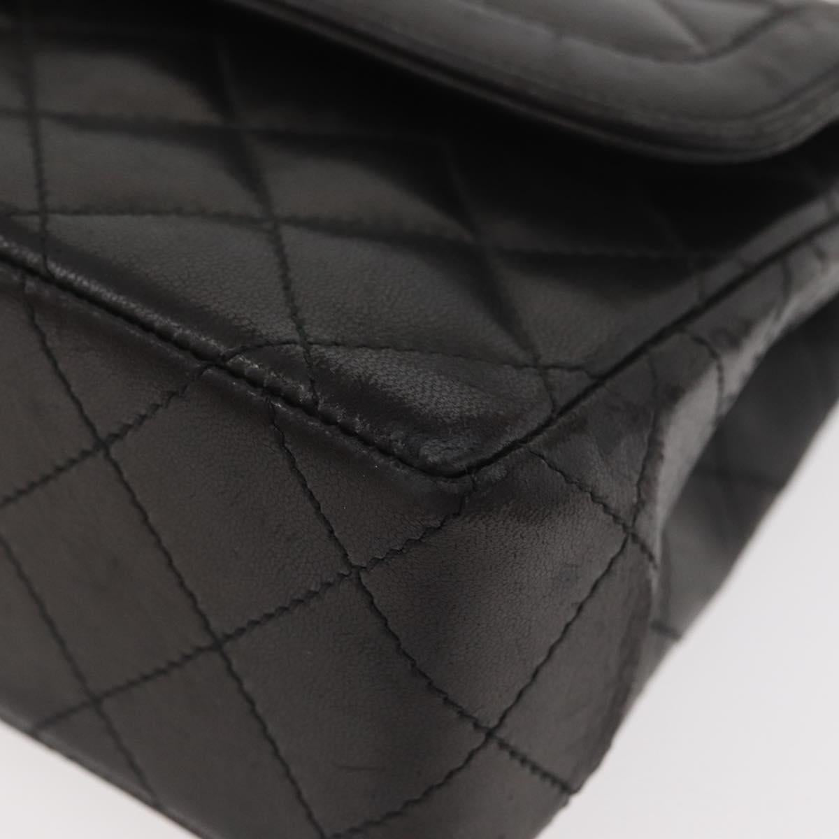 CHANEL Matelasse Bag Lamb Skin Paris limited model Black CC Auth 167175SM