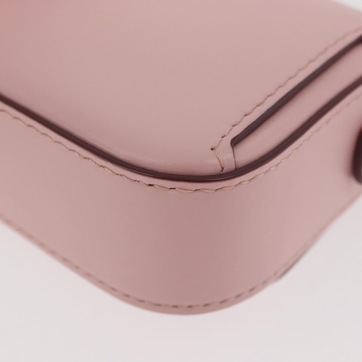 CARTIER Chain Shoulder Bag Leather Pink Gold Auth 167176SM