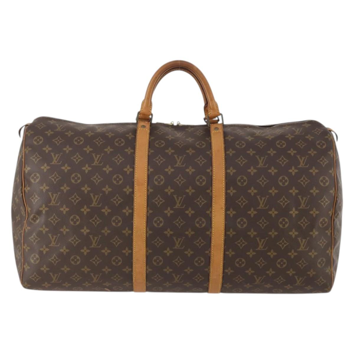 LOUIS VUITTON Monogram Keepall 60 Boston Bag M41422 LV Auth 167184