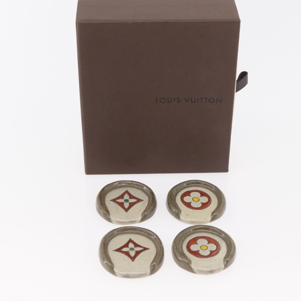 LOUIS VUITTON Yachimun Collaboration Chopstick Rest Tsuboya Ware LV Auth 167185M