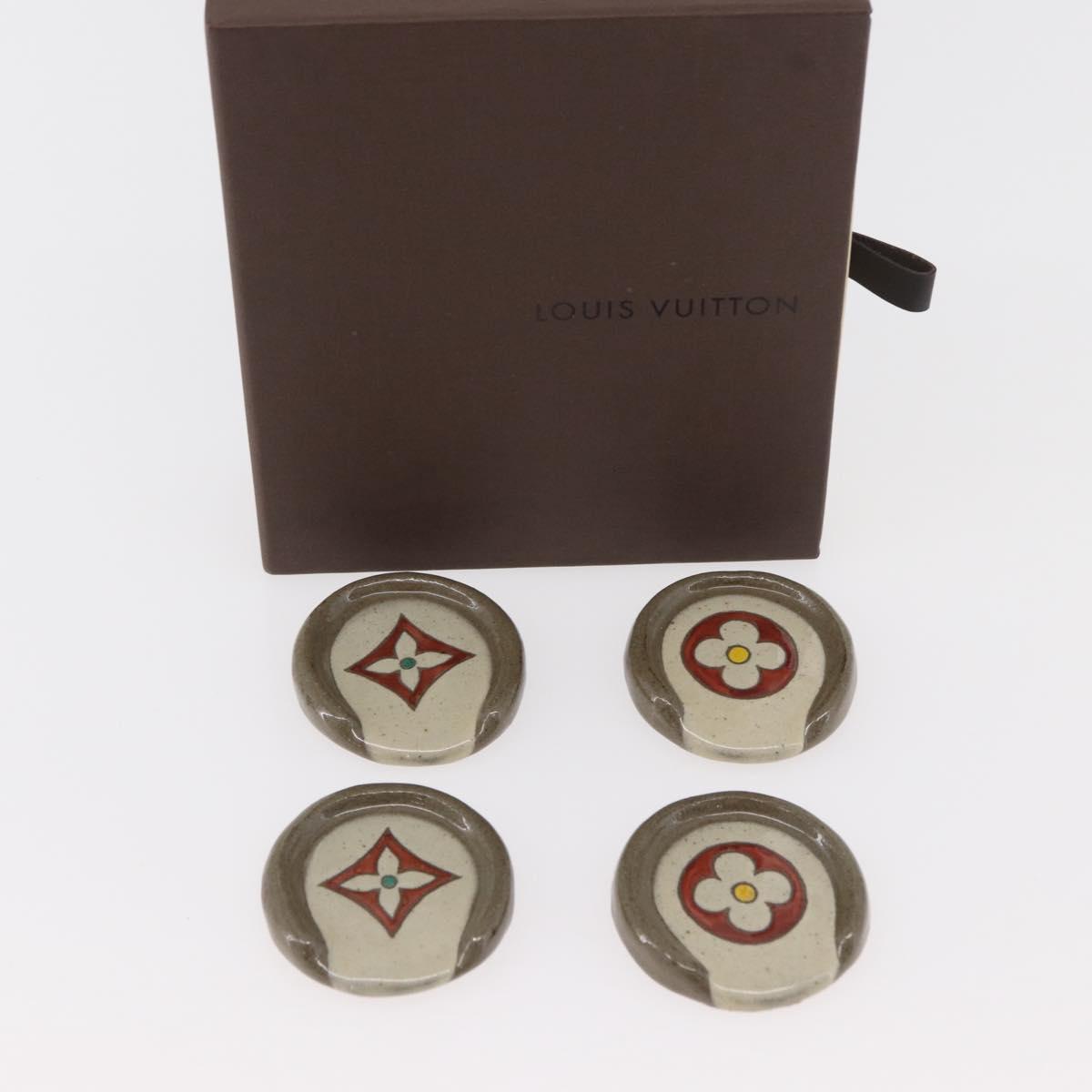 LOUIS VUITTON Yachimun Collaboration Chopstick Rest Tsuboya Ware LV Auth 167186M