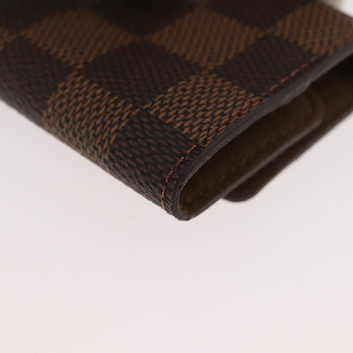 LOUIS VUITTON Damier Ebene Cuffs&Cuff Case Gold LV Auth 167199A