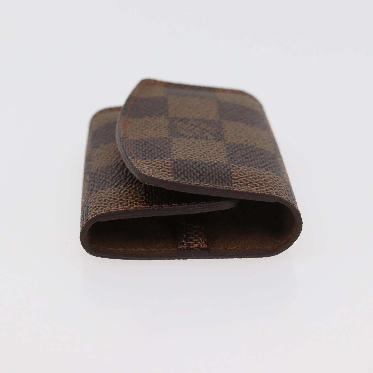 LOUIS VUITTON Damier Ebene Cuffs&Cuff Case Gold LV Auth 167199A