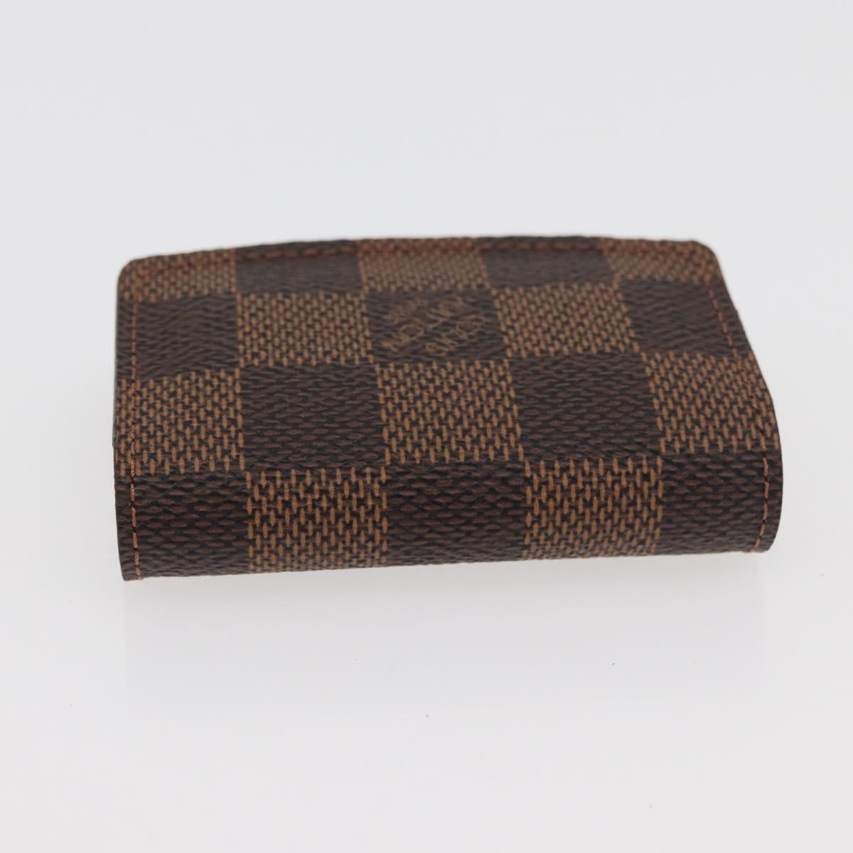 LOUIS VUITTON Damier Ebene Cuffs&Cuff Case Gold LV Auth 167199A