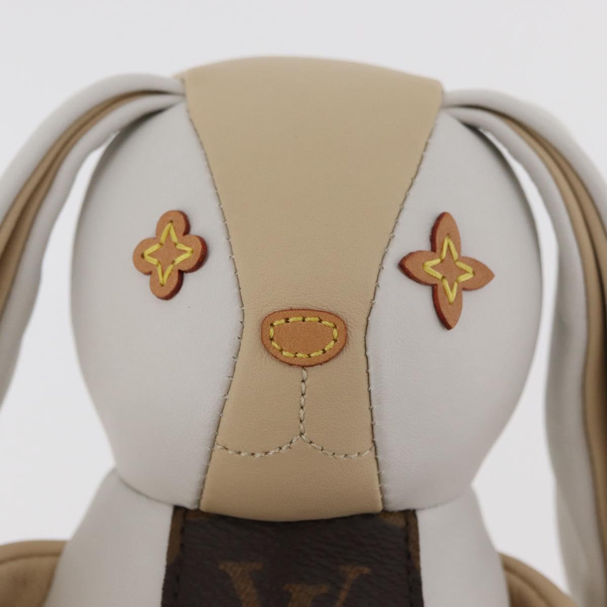 LOUIS VUITTON Monogram Doduruisu Rabbit Stuffed White GI0367 LV Auth 167206SAM