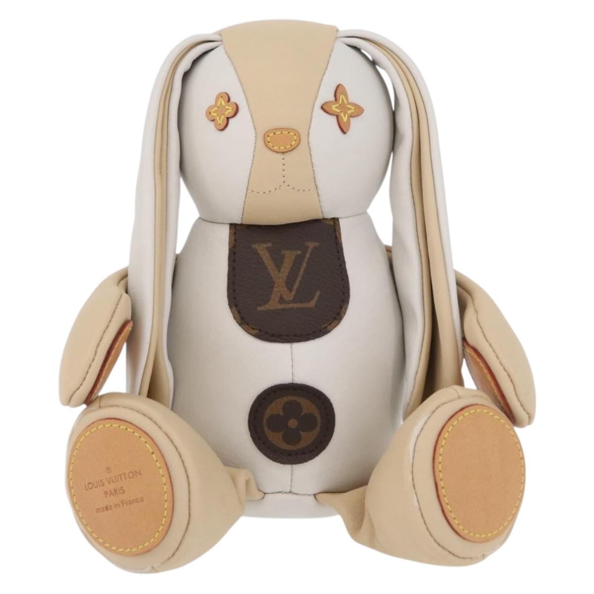LOUIS VUITTON Monogram Doduruisu Rabbit Stuffed White GI0367 LV Auth 167206SAM