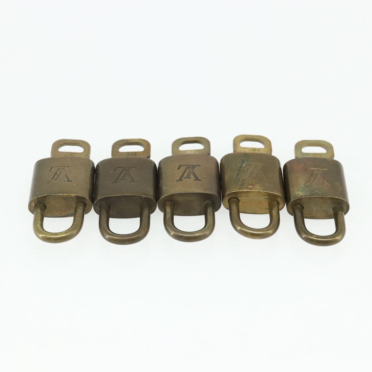 LOUIS VUITTON Padlock 10 Set Padlock metal Gold LV Auth 167225