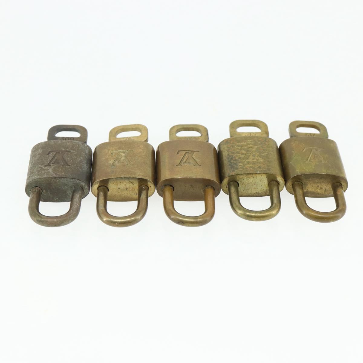 LOUIS VUITTON Padlock 10 Set Padlock metal Gold LV Auth 167225