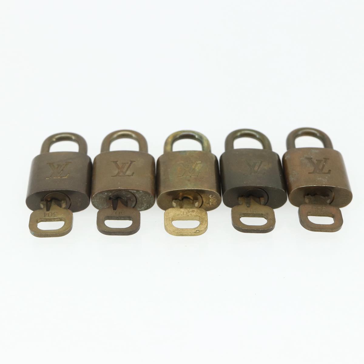 LOUIS VUITTON Padlock 10 Set Padlock metal Gold LV Auth 167226
