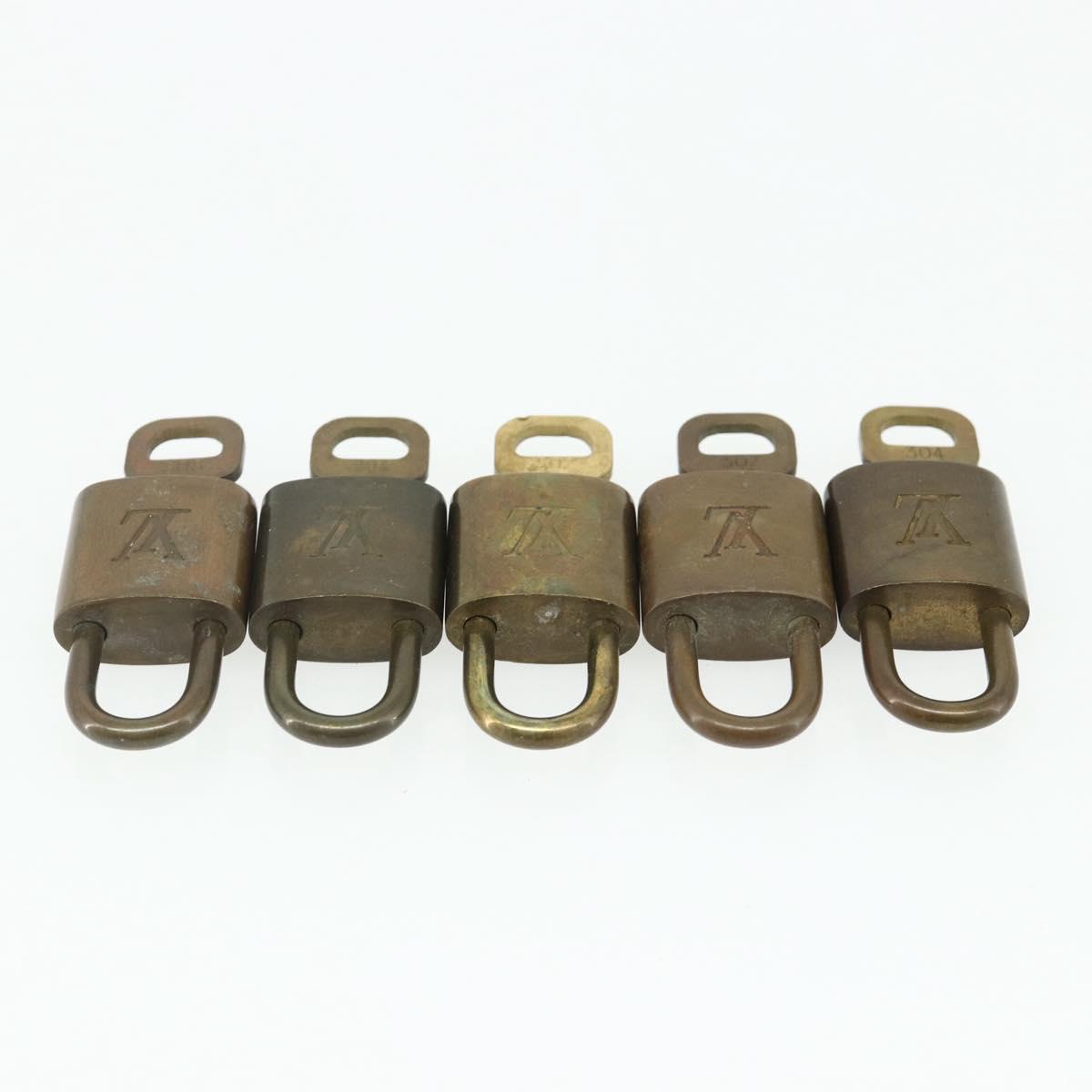 LOUIS VUITTON Padlock 10 Set Padlock metal Gold LV Auth 167226