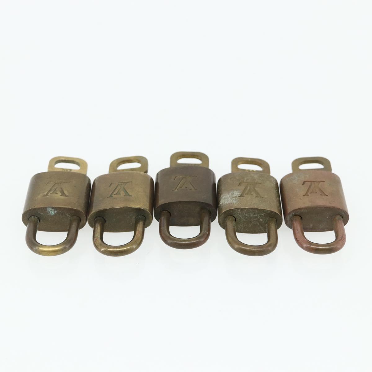 LOUIS VUITTON Padlock 10 Set Padlock metal Gold LV Auth 167227