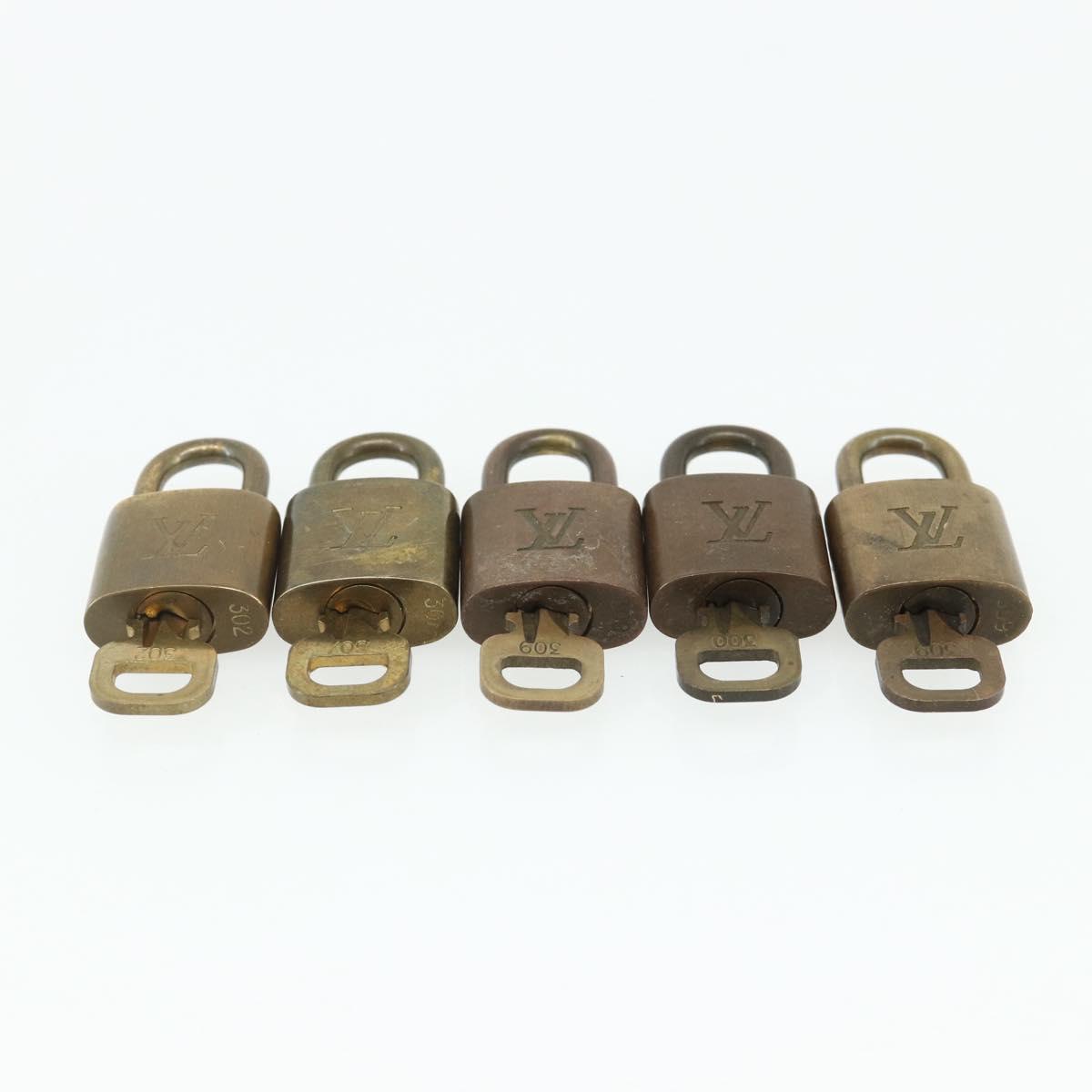 LOUIS VUITTON Padlock 10 Set Padlock metal Gold LV Auth 167227