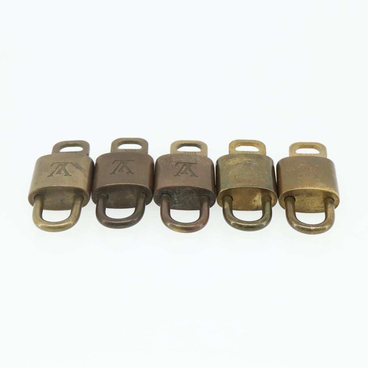 LOUIS VUITTON Padlock 10 Set Padlock metal Gold LV Auth 167227