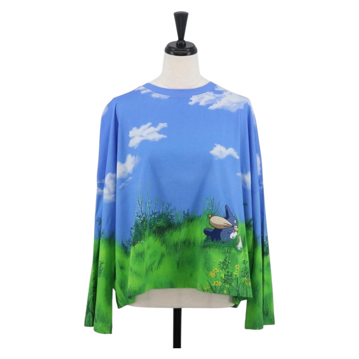 LOEWE Ã Studio Ghibli My Neighbor Totoro T Shirt Cotton XS Blue Auth 167231SM