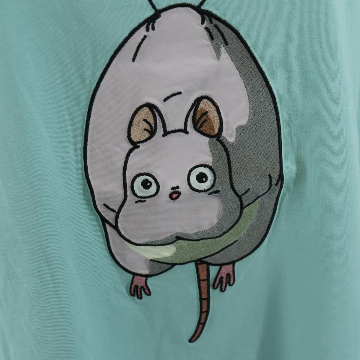 LOEWE × Ghibli Baby Mouse & Flybird T Shirt Cotton L Light Blue Auth 167238M