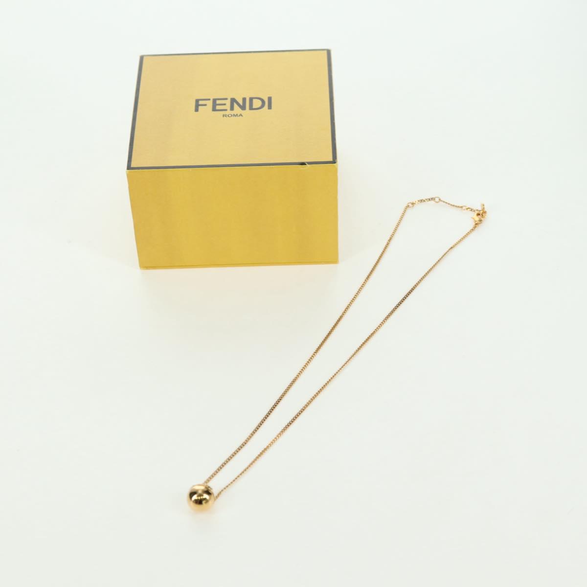 FENDI Monster Ball Necklace metal Gold Tone Auth 167240SM