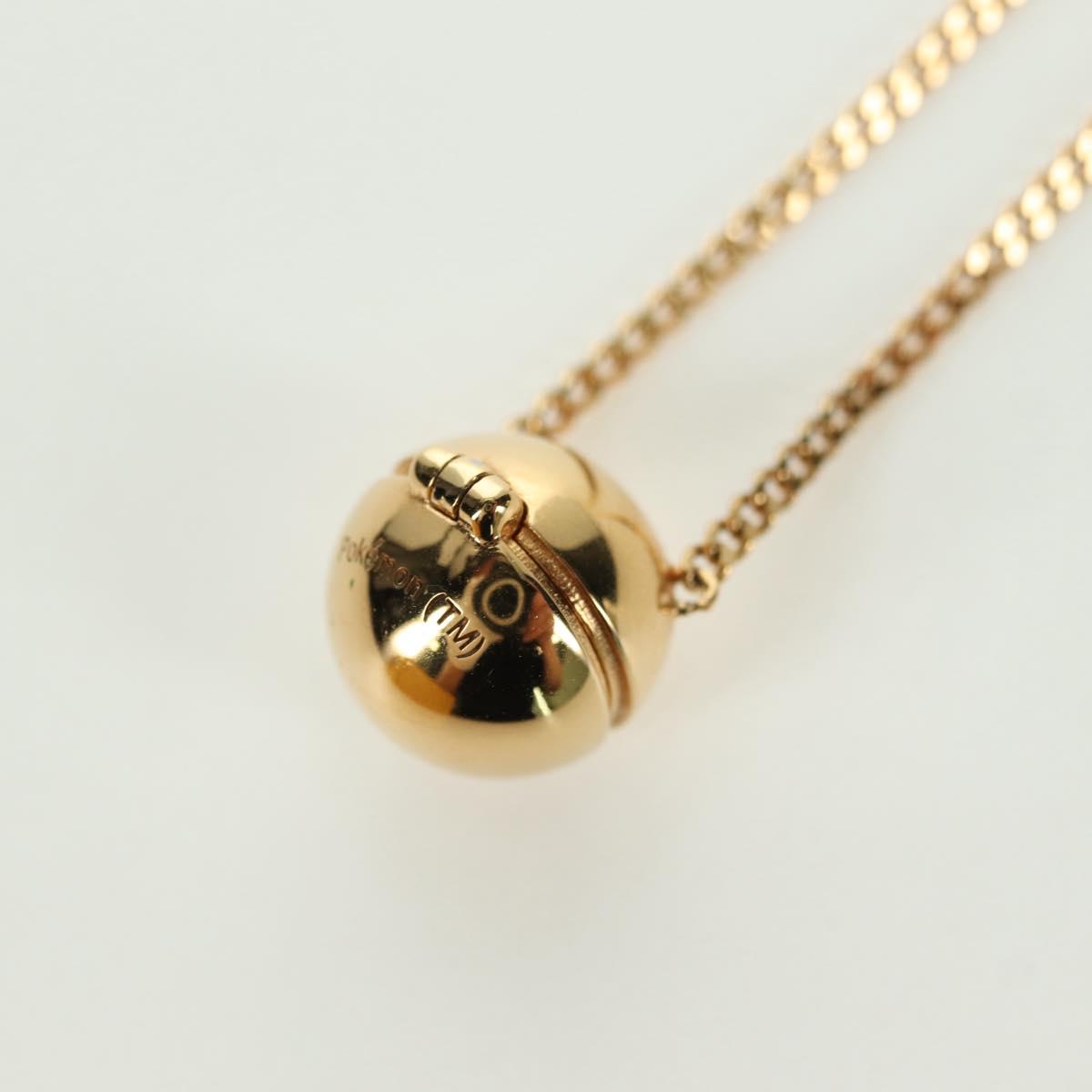 FENDI Monster Ball Necklace metal Gold Tone Auth 167240SM