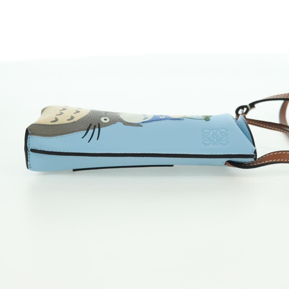 LOEWE × Ghibli My Neighbor Totoro Gate Pocket Leather Light Blue Auth 167242SM