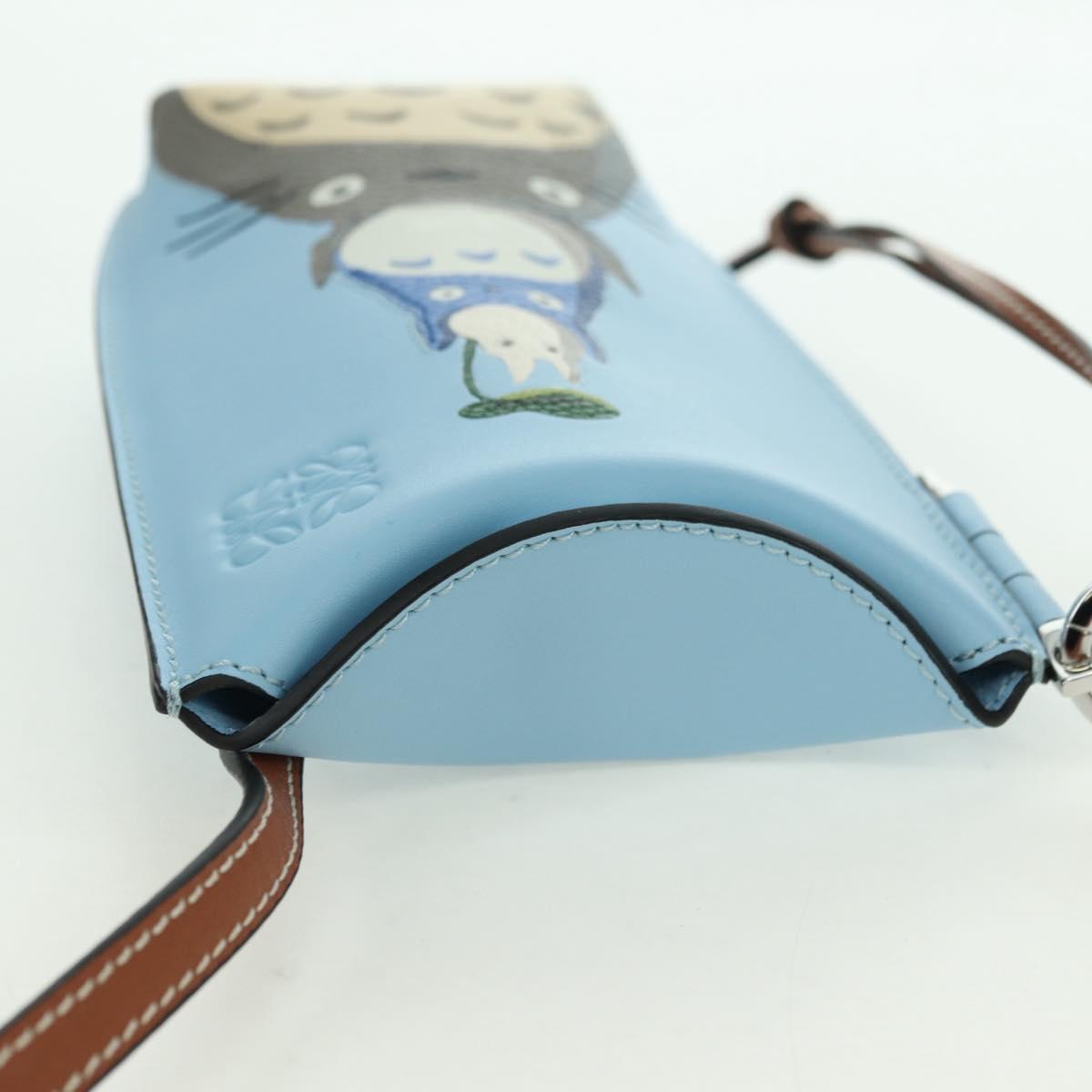 LOEWE × Ghibli My Neighbor Totoro Gate Pocket Leather Light Blue Auth 167242SM