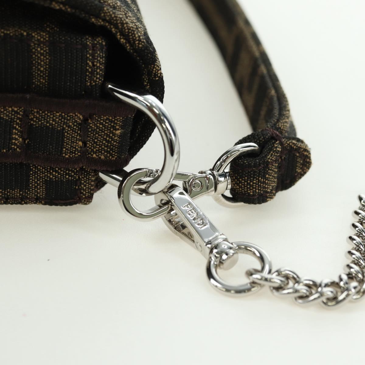 FENDI Zucca Canvas Miniryu FRGMT x POKÉMON Mamma Baguette Black Auth 167247SM