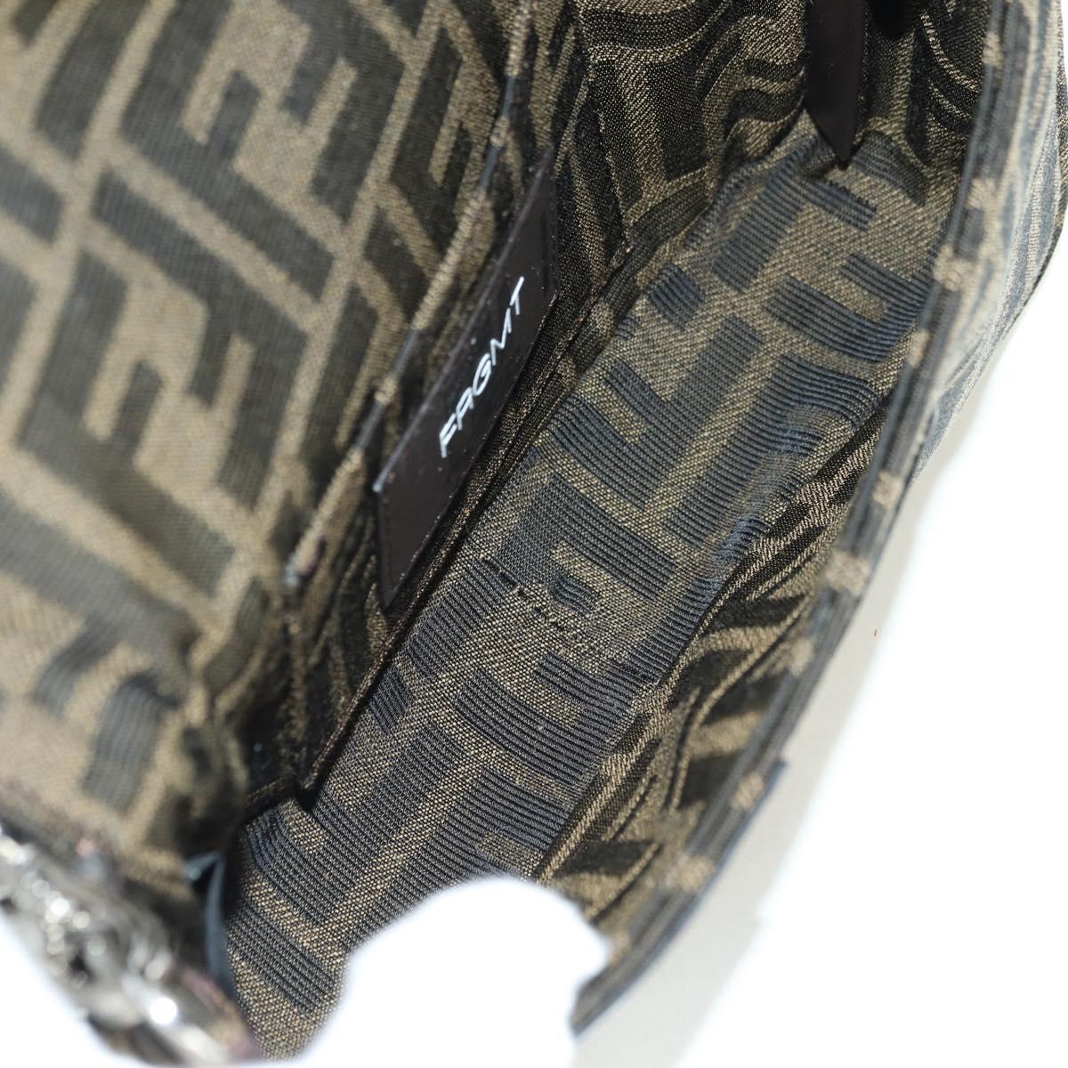 FENDI Zucca Canvas Miniryu FRGMT x POKÉMON Mamma Baguette Black Auth 167247SM