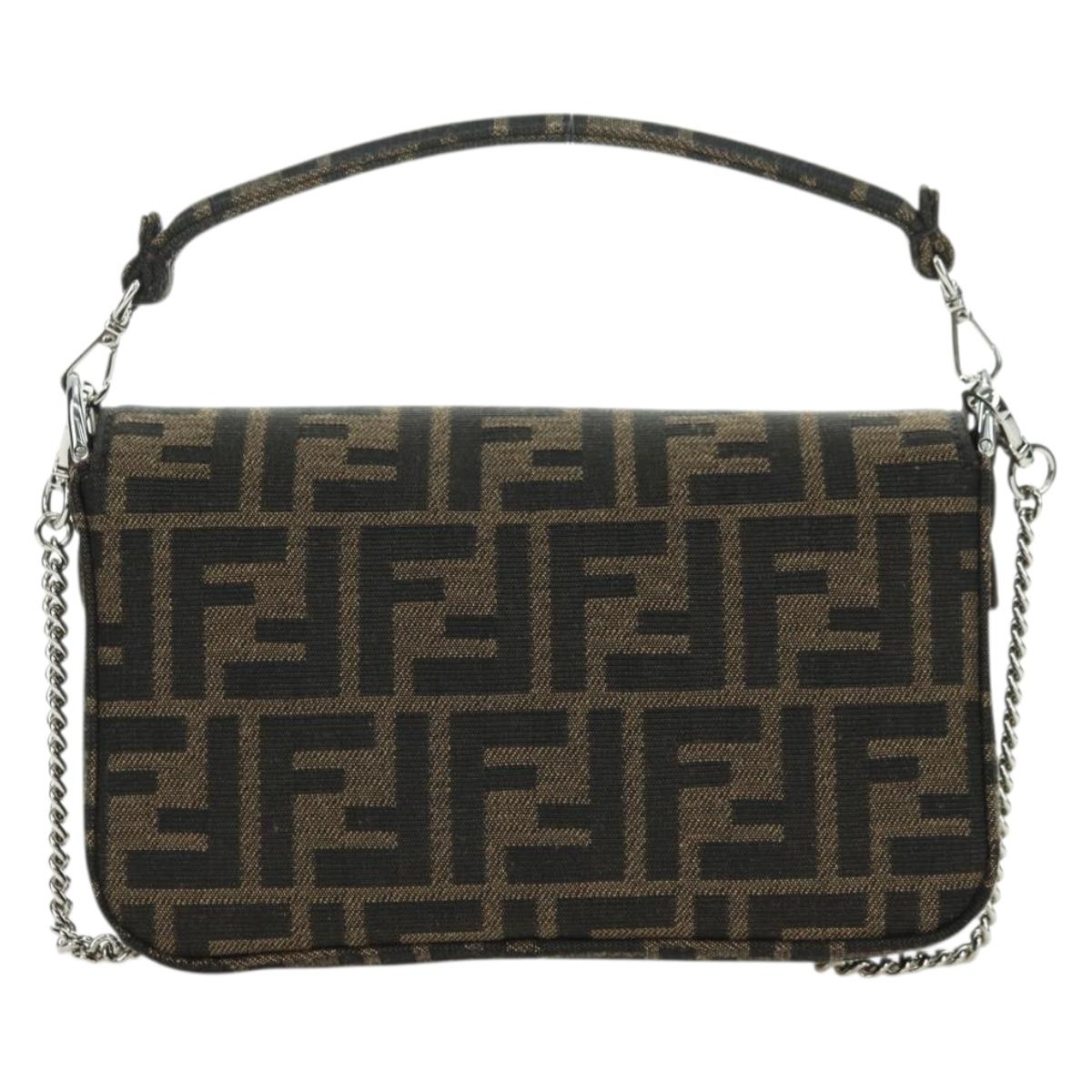 FENDI Zucca Canvas Miniryu FRGMT x POKÉMON Mamma Baguette Black Auth 167247SM